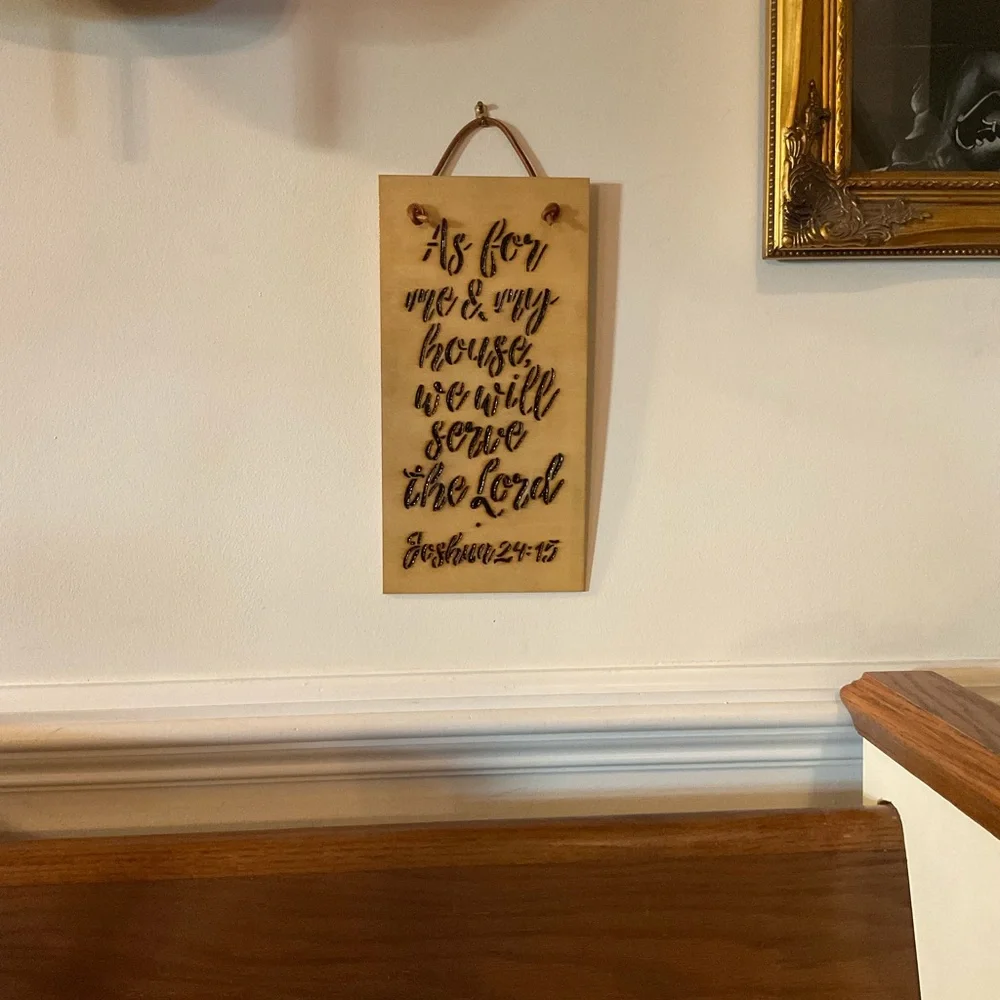 🕊🇺🇸Joshua 24:15 Scripture Verse Hand Burned Ready To Hang Wood Sign!